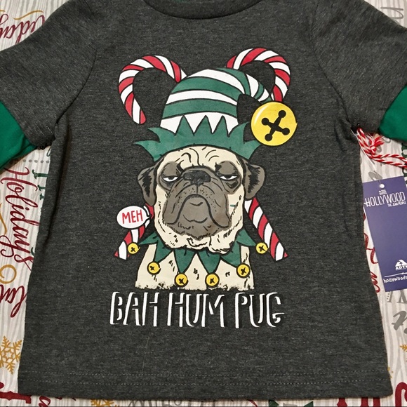 Bah Hum Pug Tee - Picture 1 of 4